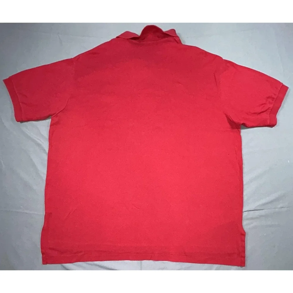 Vintage Polo Ralph Lauren Polo Shirt Mens XL Red Golf Crest Cotton Knit USA